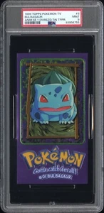 POP 13 PSA 9 Bulbasaur #3 Topps Pokémon TV Anime Series 1 Oversized Tin Toppers - Picture 1 of 2