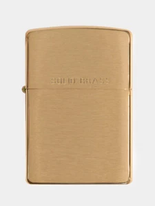 Zippo Lighter - Brushed Solid Brass - Z204 - Foto 1 di 5