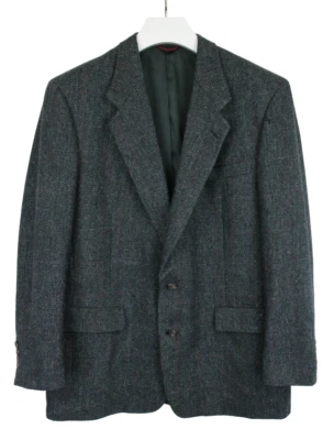 Hart Schaffner & Marx Blazer Men (UK) 46L Tweed Wool Herringbone Notch - Image 1 of 4