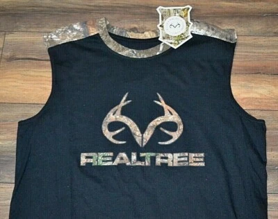 RealTree By Antler Creek Camp Logo Style Officially Licensed Sleeveless Tee Tank - Image 1 of 2