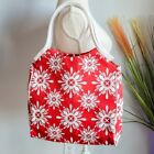 Lancome, New, Red White Sunburst Floral Tote Shoulder Travel Shopping Bag