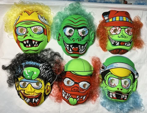 Vintage WACKY GROSS WEIRDO-OHS KO MASK SET LOT HALLOWEEN Cover