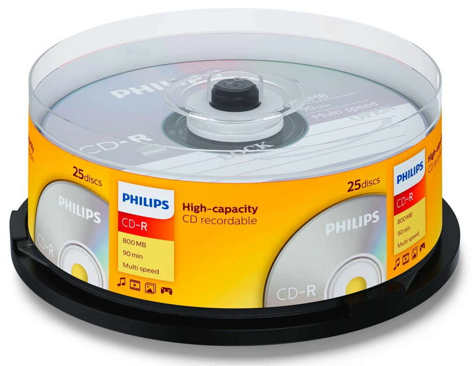 Philips CD-R 800MB Rohlinge - 25er Spindel