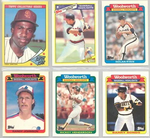1986,1987,1988,1989,1990,1991 Woolworth Baseball Cards #1-33 You Pick! - Picture 1 of 199