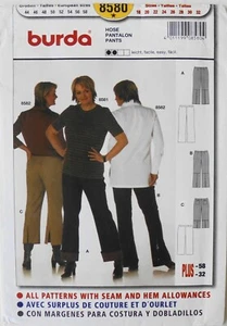 Burda 8580 Womens Plus Pants Sewing Pattern Sz 18-32 - Picture 1 of 1