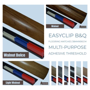 B&Q Nussbaum Boden Farben passende Schwellen 38 mm x 90 cm Mehrzweckkleber - Bild 1 von 4