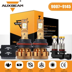For Ford F-150 1999-2003 AUXBEAM LED Canbus Headlight+ Fog Light 9007 9145 Combo - Picture 1 of 12