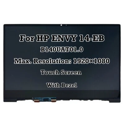 B140UAT01.0 14'' FHD LCD Touch Screen Digitizer Assembly For HP ENVY 14-ebxxx - Image 1 of 4