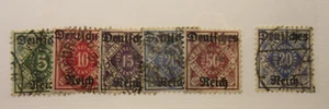 WURTTEMBERG, Scott: O59-O63 & O62a, USED, Lot26, Cat $57.50 - Picture 1 of 1