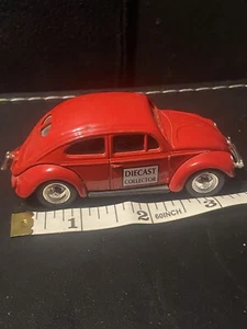 RED LLEDO VW BEETLE CAR FROM THE DIECAST COLLECTOR ISSUE 1 NOVEMBER 1987 MAG - Picture 1 of 3