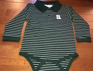 NCAA Licensed Michigan State Spartans Toddler Boy Polo Romper New 12 Months - Picture 1 of 5