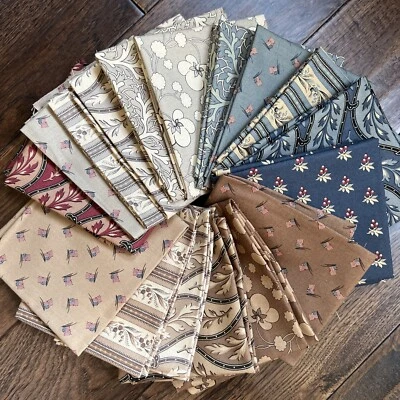 MODA 1862 Battle Hymn By Barbara Brackman -Reproduction Fabric - 17 Fat Quarters - Image 1 of 4