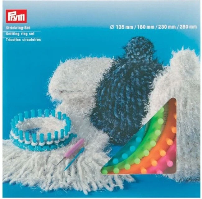 SET per MAGLIA 4 ANELLI Cordino Caterinetta Lana telaio PRYM 624160 berrette - Immagine 1 di 1