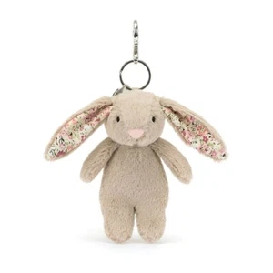 JellyCat Jelly Cat Plush Rabbit Blossom Beige Bunny Bag Charm - Picture 1 of 4