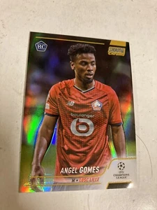 2021-22 Topps Stadium Club Chrome UCL Angel Gomes RC Yellow Refractor /50 #52 - Picture 1 of 4