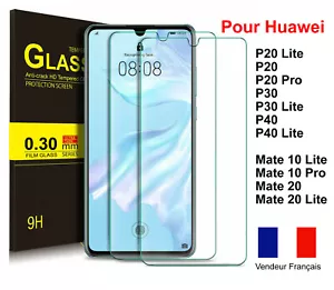 Vitre verre trempé Protection Huawei P30 P30 Lite P20 Lite Mate 20 Lite P40 LITE - Imagen 1 de 20