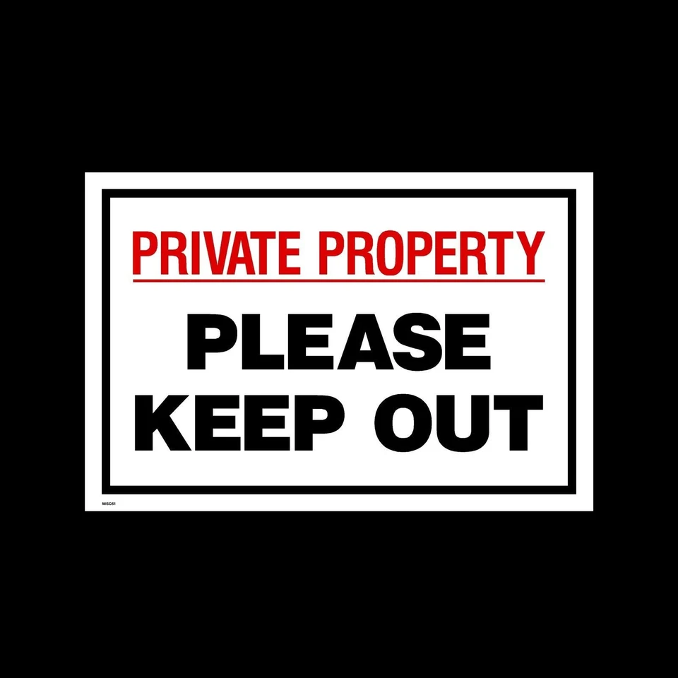HEALTH&SAFETYDIRECT Private Property Keep out - 3mm Metal Sign - 3 Sizes (MISC61)