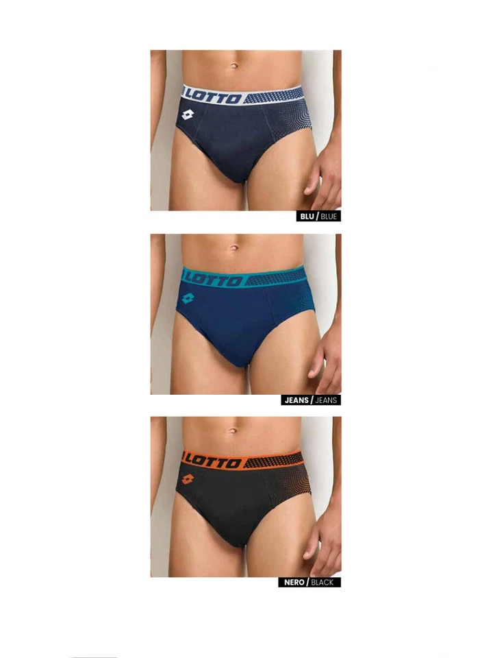 6 Pezzi - Slip in cotone elasticizzato LS1346 da Uomo LOTTO - Immagine 1 di 1