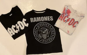 Boys Small/Medium Band T-Shirts A Lot Of 3 - Picture 1 of 1