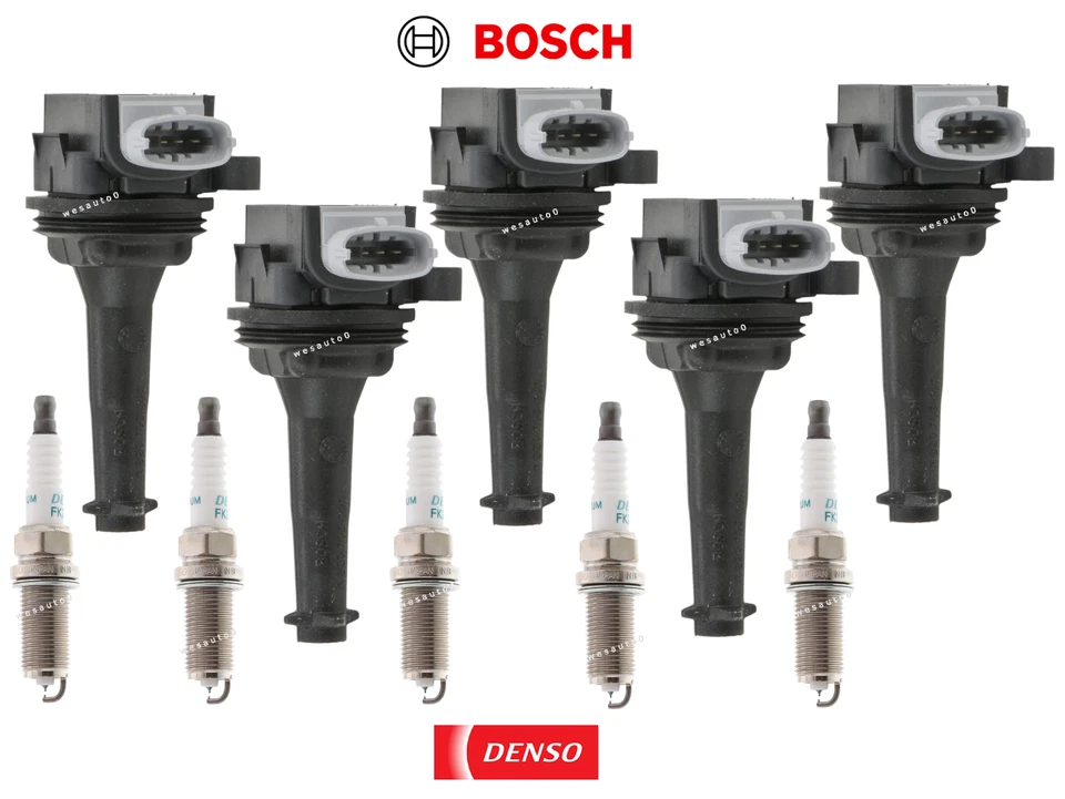 Ignition Coil & Spark Plug Iridium (5sets) OEM for Volvo 2.5 S60 V60 / XC / XC60 - Image 1 of 1