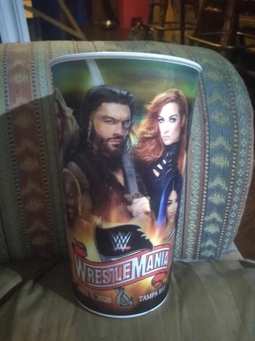 WWE Wrestlemania 2020 SOUVENIR CUP Cena Goldberg The Fiend Tumbler Wrestling Cover