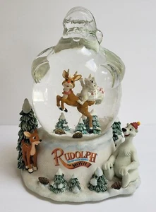San Francisco Spieluhr Schneekugel Weihnachten Rudolph Rentier mit roter Nase Film - Bild 1 von 11