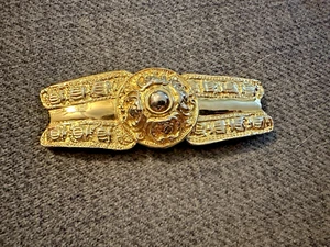 Vintage Alexis Kirk Gold Tone Belt Buckle 2 pieces - Picture 1 of 7