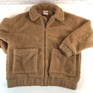 Chaqueta I Am Gia Abrigo Pequeño Gran Tamaño Oso de Peluche Tostado Cremallera Completa Forrada 2626 - Imagen 1 de 12