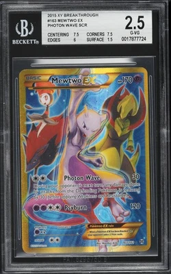 BGS 2.5 Mewtwo EX Full Art Secret Rare Breakthrough XY 2015 Pokemon Card #163 - Image 1 of 2