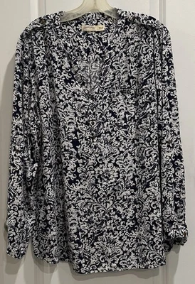 Women’s Faded Glory Roll Tab Long Sleeve Shirt XXL (20) - Image 1 of 4
