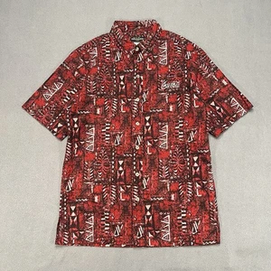 Riggers Aloha Shirt Red Mens Small Embroidered Coca Cola Trucker Vintage - Picture 1 of 7