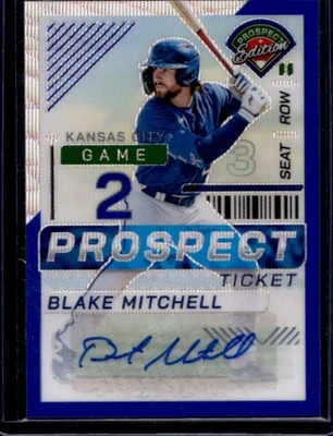 2024 Panini Prospect Edition Blake Mitchell Holo Signatures Blue Wave Auto #6/75 - Image 1 of 2