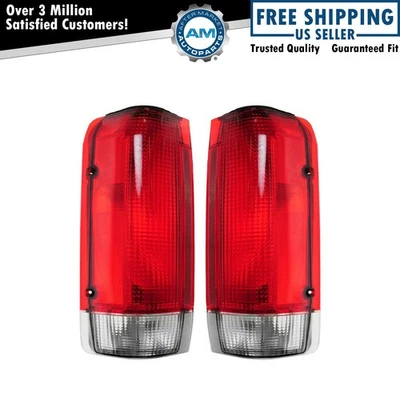 Rear Tail Lights Set Fits 1987-1990 Ford Bronco F-150 F-250 F-350 - Image 1 of 4