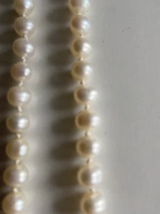 Perlenkette Süßwasser 74 Cm Verschlusskarabiener Double - Bild 1 von 3