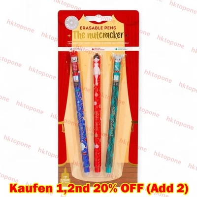 Weihnachten  THE NUTCRACKER Stifte 3er Set löschbare Gelstifte - Bild 1 von 2