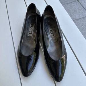 Pumps Bocci Made In Italy Lackleder Größe 38,5 Schwarz - Bild 1 von 4