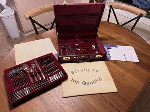 BergHoff  72-Piece Aura Gold Stainless Steel Flatware in Briefcase - Picture 1 of 14