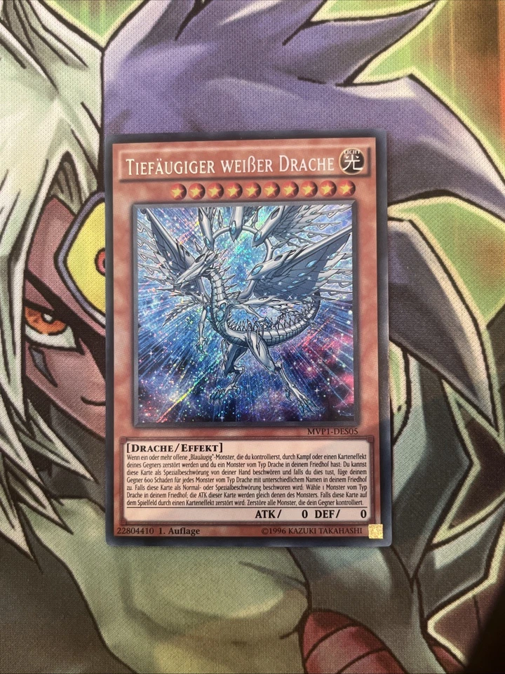 MVP1-ENDS05 Deep-Eyes White Dragon GERMAN Secret Rare 1st Edition NM Yugioh Card - Image 1 of 2