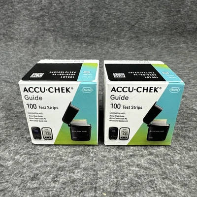 Accu-Chek Guide Teststreifen 2 Schachteln mit 100 = 200 Gesamt Verwendbar bis 8/2026 - Bild 1 von 4