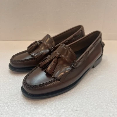 GH BASS WOMENS ESTHER KILTIE TASSEL WEEJUNS LOAFER  BROWN SIZE 5.5 - Image 1 of 4