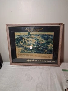 Relojes Longines Vintage Segunda Guerra Mundial Pacific Mission Publicidad Enmarcado Fortaleza Voladora - Imagen 1 de 11