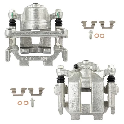 For 2008-2012 Infiniti EX35 14-17 QX50 Rear Disc Brake Calipers w/ Bracket Pair - Image 1 of 4