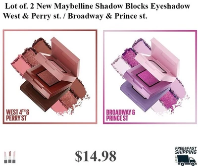 2 Pk Maybelline shadow Blocks West & Perry st. / Broadway & Prince st. - Image 1 of 2