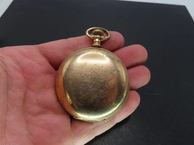 Reloj Bolsillo 1900 Elgin 207, 7j 18s, 20 años 14K Oro Lleno Caza, Funciona Foto 1 de 4