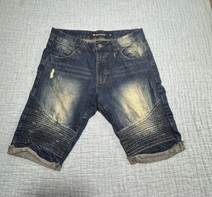 Vintage Southpole Authentic Bermuda Shorts 30 Actual 33x12 Y2K Distressed Washed - Bild 1 von 9