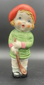 VTG Large 7" FROZEN CHARLOTTE Doll Girl BISQUE Porcelain Figurine Golfer READ - Picture 1 of 8