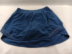 Lululemon Skirt Skort Size 10 Navy Blue Rear Ruffle Running Gym Pickle Ball # - Picture 1 of 14