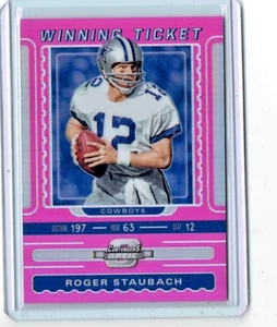 Roger Staubach 2019 Panini Contenders Optic Pink Winning Ticket /75 - Picture 1 of 1