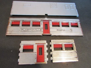 Vtg Bachmann O Scale Plasticville Diner Chrome & Red missing roof  PR - Picture 1 of 2
