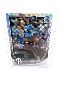 BRYCE HARPER 2025 BOWMAN CHROME GEOMETRIC Parallel PHILLIES 187/499 #37 - Picture 1 of 2